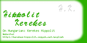 hippolit kerekes business card